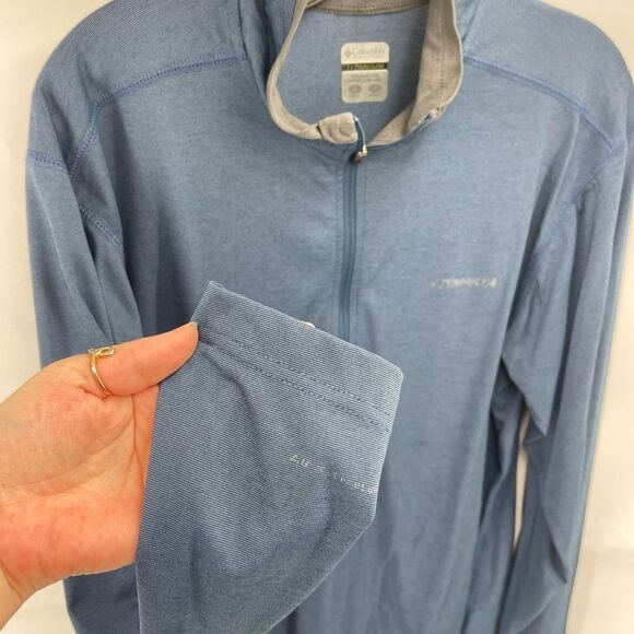 Columbia Mens Pullover Sweatshirt Half Zip Long Sleeve Navy Blue Size Small - Picture 5 of 11